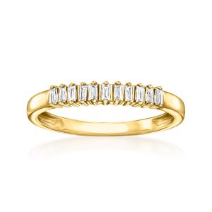 .15 ct. t.w. Baguette Lab-Grown Diamond Ring in 18kt Gold Vermeil
