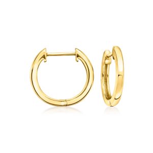 18kt Gold Vermeil Medium Hoop Earrings. 1/2"