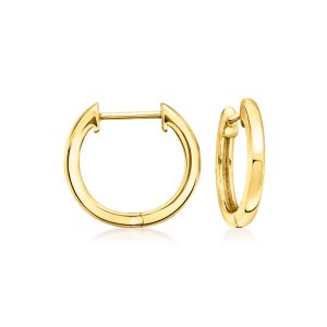 18kt Gold Vermeil Medium Hoop Earrings. 1/2"