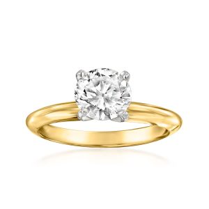 1.14 Carat Diamond Solitaire Ring in 14kt Yellow Gold