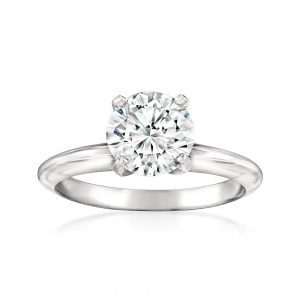 1.72 Carat Diamond Solitaire Ring in 14kt White Gold