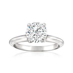 1.72 Carat Diamond Solitaire Ring in 14kt White Gold