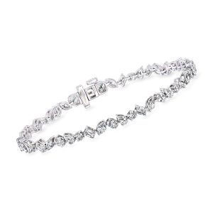 5.00 ct. t.w. Multi-Shaped Lab-Grown Diamond Bracelet in 14kt White Gold