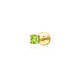 Peridot Flat-Back Earrings in 14kt Yellow Gold