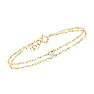 .25 Carat Lab-Grown Diamond Two-Strand Bracelet in 14kt Yellow Gold
