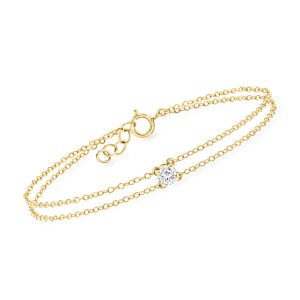 .25 Carat Lab-Grown Diamond Two-Strand Bracelet in 14kt Yellow Gold