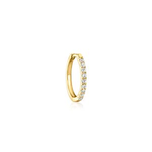 Lab-Grown Diamond Clicker Hoop Earrings in 14kt Yellow Gold