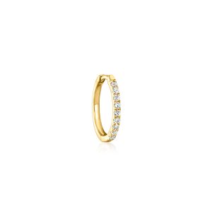 Lab-Grown Diamond Clicker Hoop Earrings in 14kt Yellow Gold