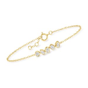 .33 ct. t.w. Bezel-Set Lab-Grown Diamond Linear Bracelet in 18kt Gold Over Sterling