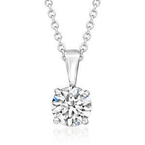 1.00 Carat Lab-Grown Diamond Solitaire Necklace in Platinum