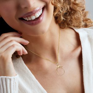 18kt Gold Over Sterling Scrolled Charm Holder Pendant