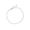 3.5-4mm Cultured Pearl Anklet in Sterling Silver. 9"