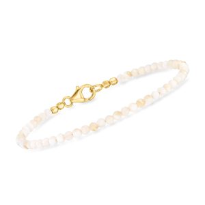 Mother-of-Pearl Bead Bracelet in 18kt Gold Over Sterling