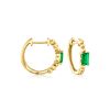 .40 ct. t.w. Lab-Grown Emerald Hoop Earrings in 18kt Gold Vermeil. 1/2"
