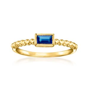 .30 Carat Lab-Grown Sapphire Ring in 18kt Gold Vermeil