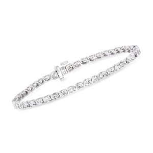 5.00 ct. t.w. Oval Lab-Grown Diamond Tennis Bracelet in 14kt White Gold. 7"