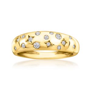 .20 ct. t.w. Scattered Lab-Grown Diamond Ring in 18kt Gold Vermeil
