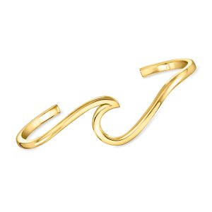 18kt Gold Vermeil Wave Cuff Bracelet