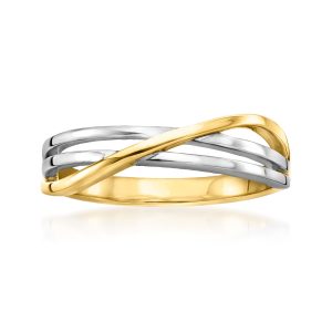 18kt Gold Vermeil and Sterling Silver Crisscross Ring