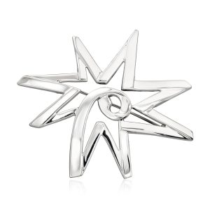 C. 1990 Vintage Tiffany Jewelry "Paloma Picasso" Sterling Silver Star Pin