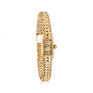 C. 1970 Vintage 14kt Yellow Gold Women's Watch. 6.5"