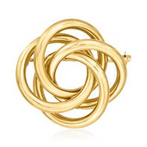 C. 1950 Vintage 14kt Yellow Gold Knot Pin