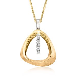 C. 1980 Vintage .25 ct. t.w. Diamond Pendant Necklace in 14kt Yellow Gold. 18"