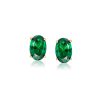 .50 ct. t.w. Oval Lab-Grown Emerald Stud Earrings in 18kt Gold Vermeil