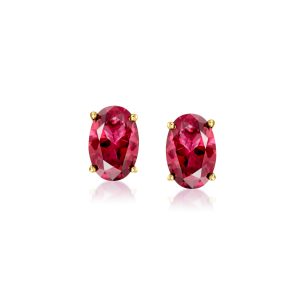.70 ct. t.w. Oval Lab-Grown Ruby Stud Earrings in 18kt Gold Vermeil