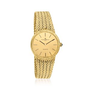 C. 1980 Vintage Baume & Mercier Women's 32mm 14kt Yellow Gold Watch. Size 7.5
