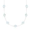 C. 1970 Vintage 92.00 ct. t.w. Aquamarine Station Necklace in Platinum. 34"