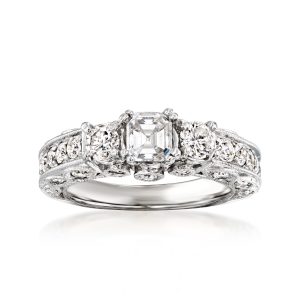 C. 1990 Vintage 1.75 ct. t.w. Diamond Ring in 14kt White Gold. Size 5.5