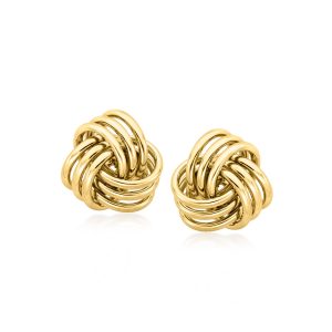 C. 1990 Vintage 14kt Yellow Gold Love Knot Earrings