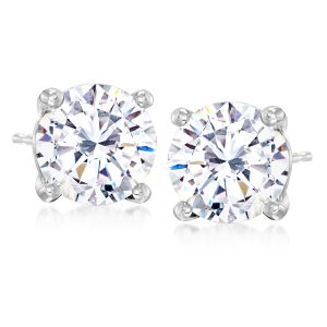5.00 ct. t.w. CZ Stud Earrings in 14kt White Gold