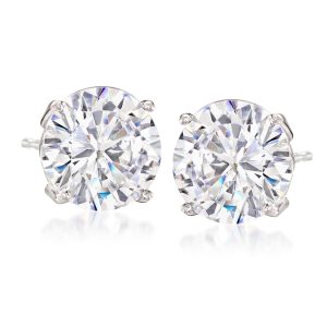 6.00 ct. t.w. CZ Stud Earrings in 14kt White Gold