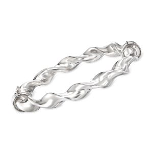 Italian Sterling Silver Twisted Bangle Bracelet