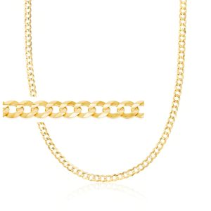 Men's 3.6mm 14kt Yellow Gold Curb-Link Necklace