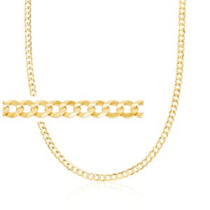 Men's 3.6mm 14kt Yellow Gold Curb-Link Necklace