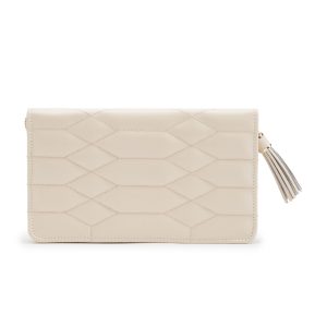 WOLF "Caroline" Ivory Leather Jewelry Portfolio