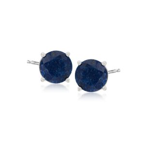 4.00 ct. t.w. Sapphire Stud Earrings in Sterling Silver