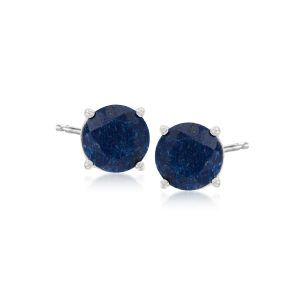 4.00 ct. t.w. Sapphire Stud Earrings in Sterling Silver