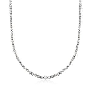 3.00 ct. t.w. Graduated Diamond Tennis Necklace in 14kt White Gold