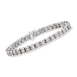 2.00 ct. t.w. Diamond Cluster Tennis Bracelet in Sterling Silver
