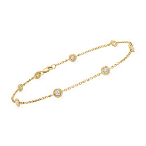 .50 ct. t.w. Diamond Station Bracelet in 14kt Yellow Gold