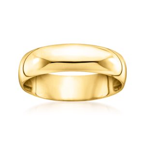 Men's 6mm 14kt Yellow Gold Band