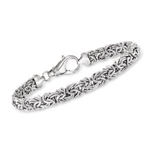Sterling Silver Small Byzantine Bracelet