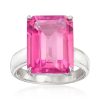 12.00 Carat Pink Topaz Ring in Sterling Silver