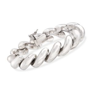 Italian Sterling Silver Large San Marco Bracelet