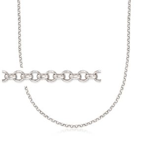 Belle Etoile 2mm Sterling Silver Rolo-Link Necklace