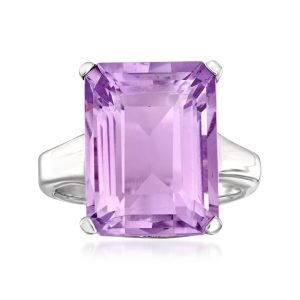 11.00 Carat Amethyst Ring in Sterling Silver